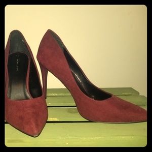 ASOS maroon pointed toe heels